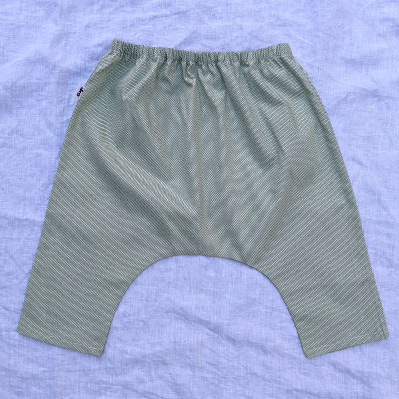 Baby Clothes - Harem Pants - Yarn + Cø - 3-6 months / Green - 100% Cotton - Baby Clothes