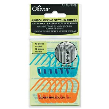 Clover Jumbo Locking Stitch Markers - Yarn + Cø - Stitch Markers