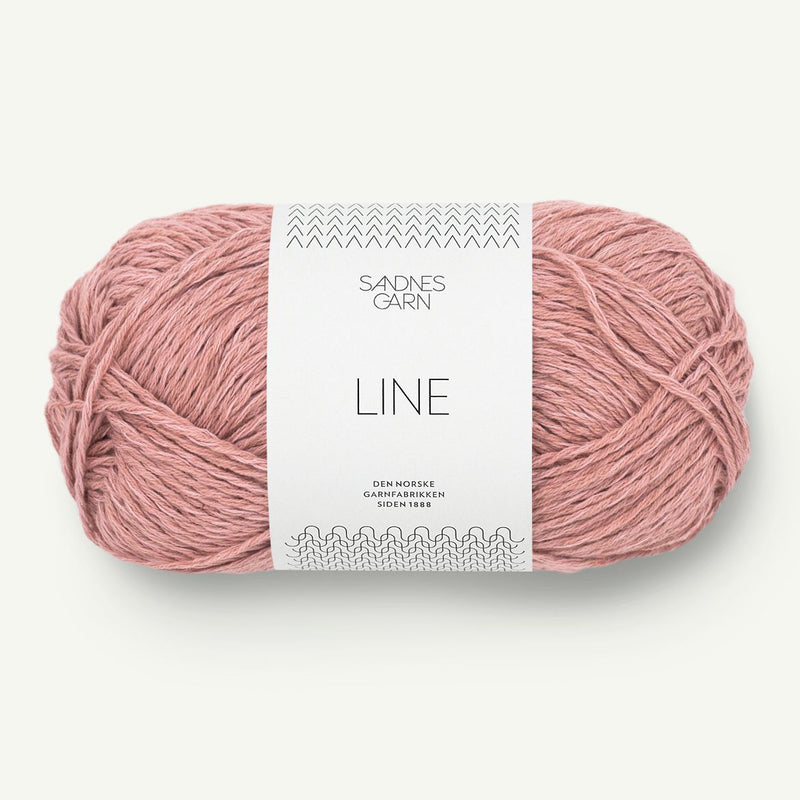 sandnes garn line cotton linen blend 8 ply double knit yarn and co phillip island victoria australia peach blossom