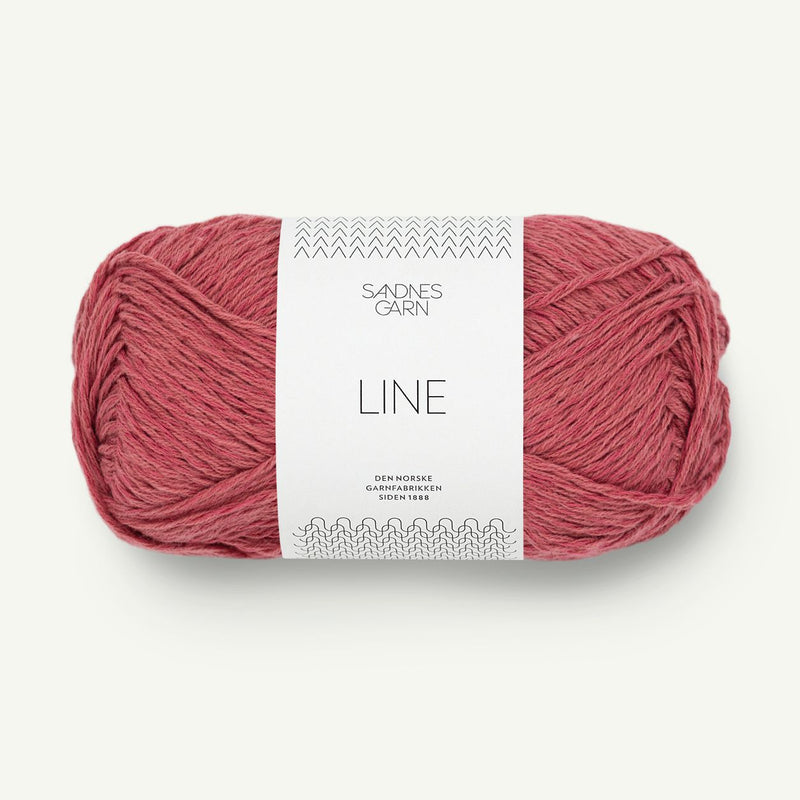 sandnes garn line cotton linen blend 8 ply double knit yarn and co phillip island victoria australia rosa