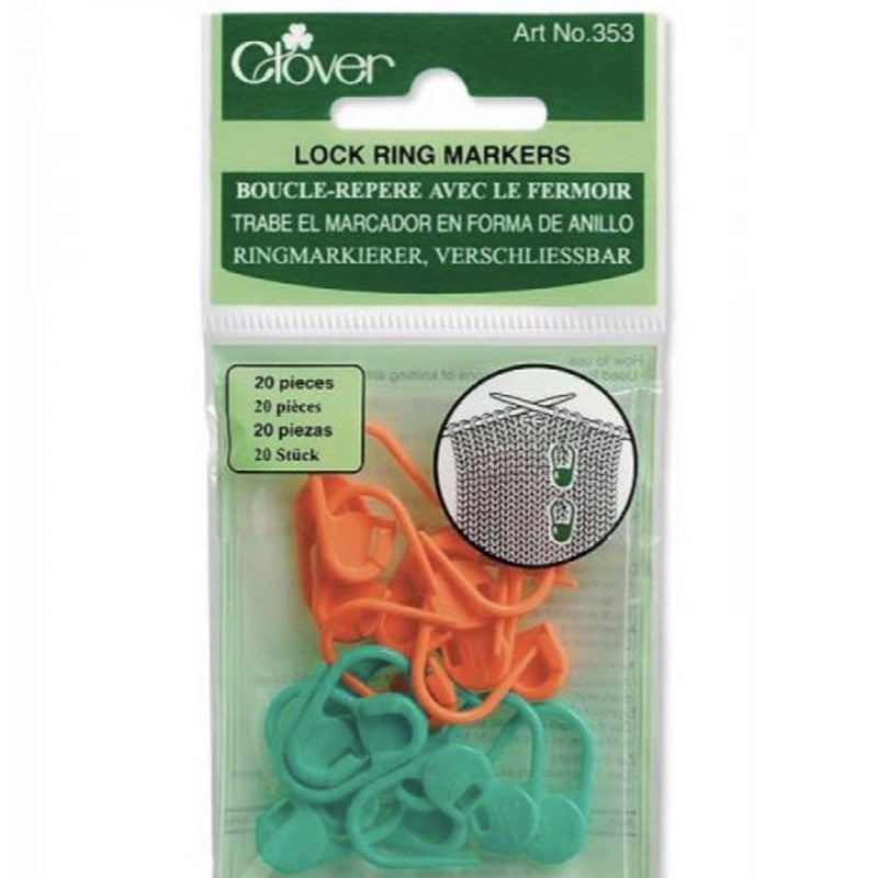 Clover Locking Stitch Markers - Yarn + Cø - Stitch Markers