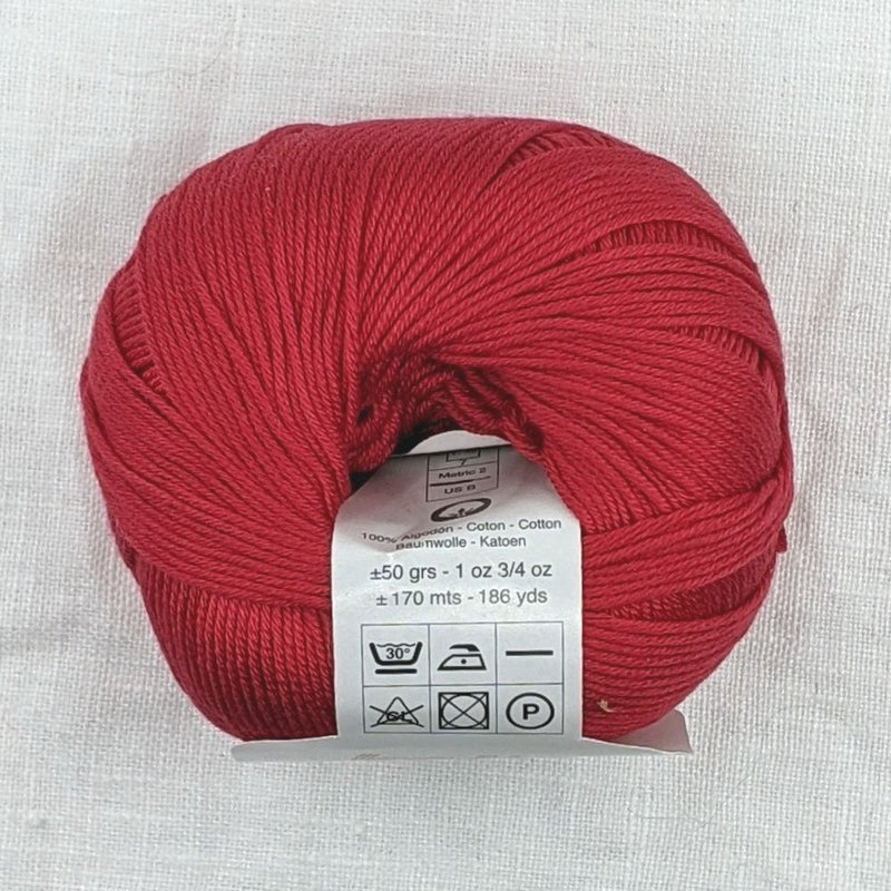 monaco-baby-100% mercerised cotton 4ply fingering red