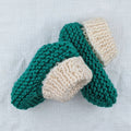 Baby Clothes and Bootees - Yarn + Cø - Teal Green - Baby Bootees