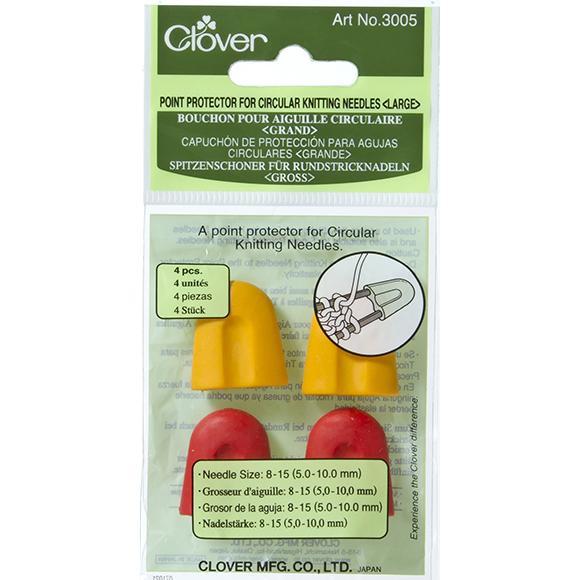 Clover Point Protectors for Circular Knitting Large - Yarn + Cø - Point Protectors