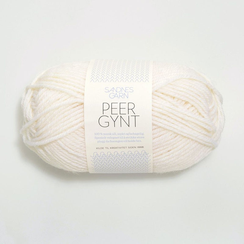 Sandnes Garn Peer Gynt - Yarn + Cø - 11011001 - Hvit - Yarn