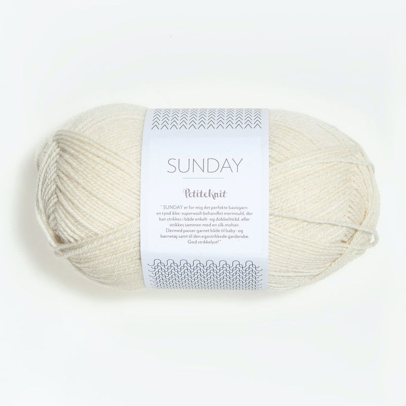 Sandnes Garn SUNDAY PetiteKnit - Yarn + Cø - 11121012 - Whipped Cream - Yarn